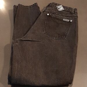 Posted Relaxed Black Jeans 